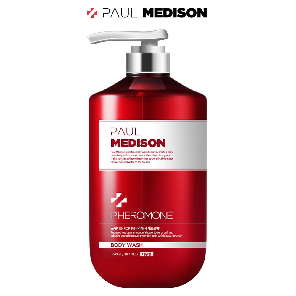 [Paul Medison] Signature Body Wash _ Pheromone Scent _ 1077ml /36.4Fl.oz _ Paraben Free, PH balanced, Moisturizing, Dry skin _ Made in Korea